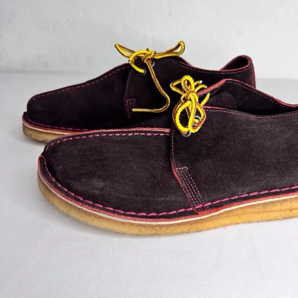 Clarks Originals Desert Trek Boot Mens 10 M Brown Suede Split Toe Crepe Sole